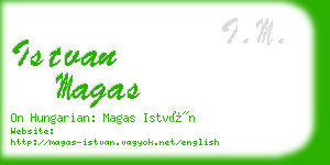 istvan magas business card